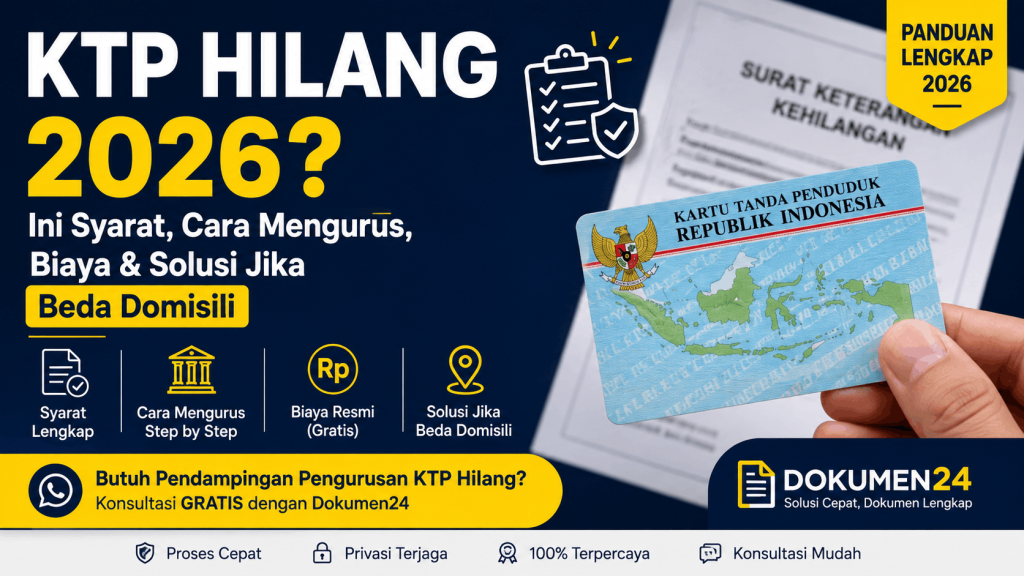 Panduan KTP hilang 2026 syarat cara mengurus biaya dan solusi beda domisili