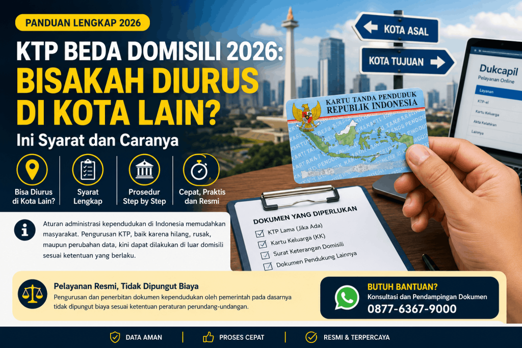 KTP beda domisili 2026 cara mengurus KTP di kota lain