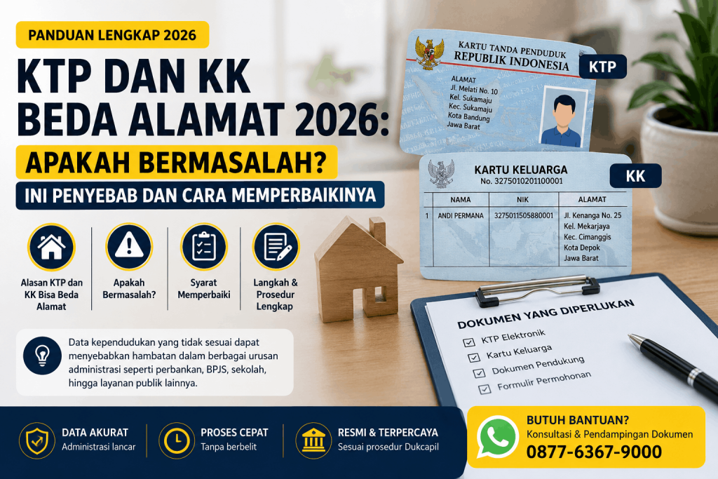 KTP dan KK beda alamat 2026 penyebab dan cara memperbaikinya