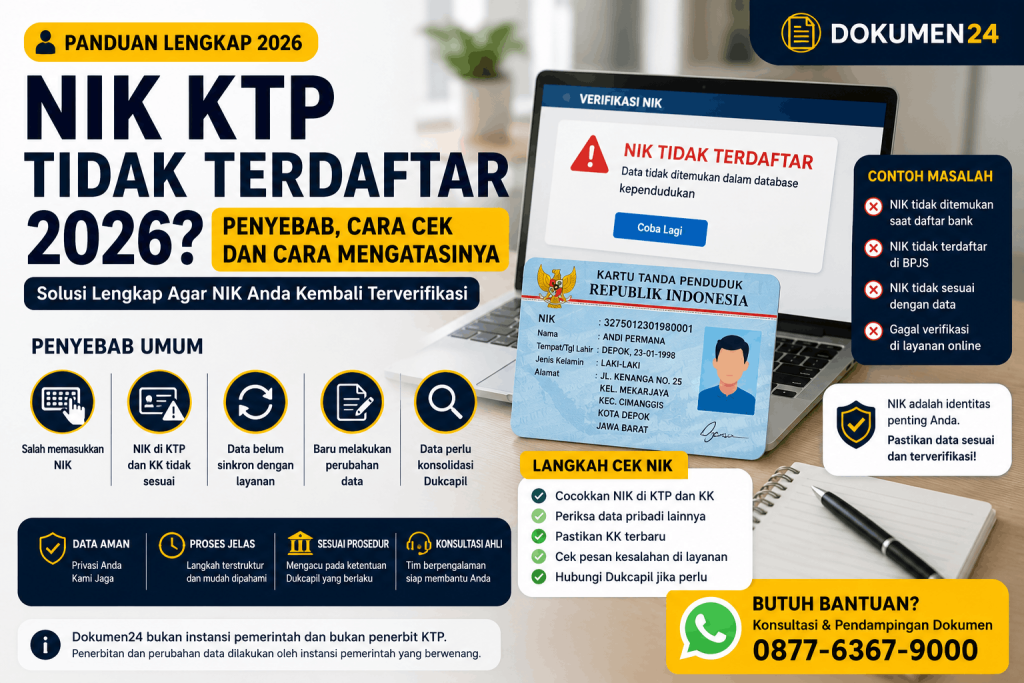 IK KTP tidak terdaftar 2026 penyebab cara cek dan cara mengatasinya