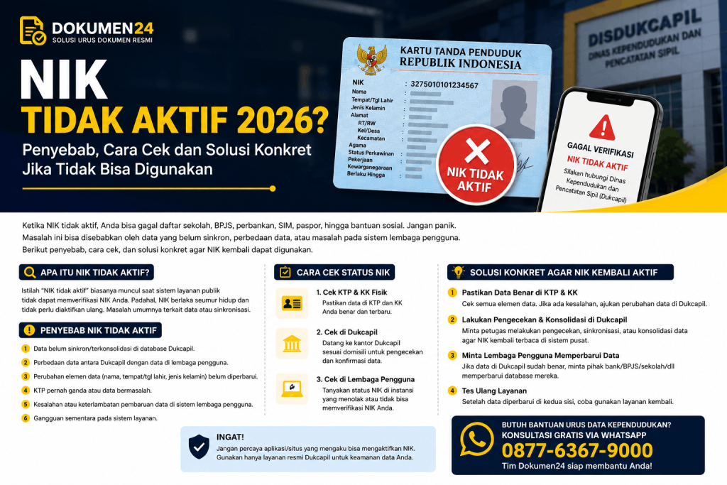 NIK tidak aktif 2026 penyebab cara cek dan solusi konkret jika tidak bisa digunakan