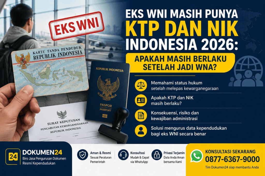 Eks WNI masih punya KTP dan NIK Indonesia 2026 setelah menjadi WNA