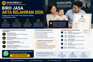 Biro jasa akta kelahiran 2026 untuk anak dewasa akta hilang dan perbaikan data