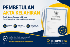 Pembetulan akta kelahiran salah nama tanggal lahir dan data orang tua
