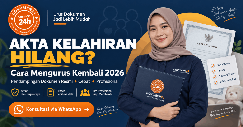 Akta kelahiran hilang cara mengurus kembali bersama Dokumen24