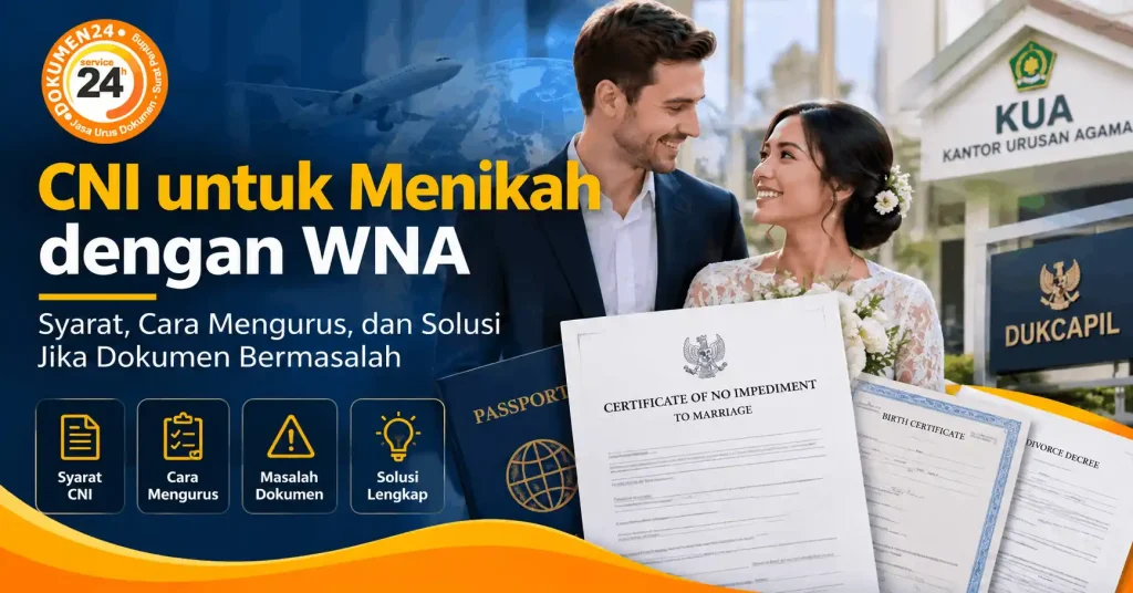 CNI untuk menikah dengan WNA syarat cara mengurus dan solusi dokumen bermasalah