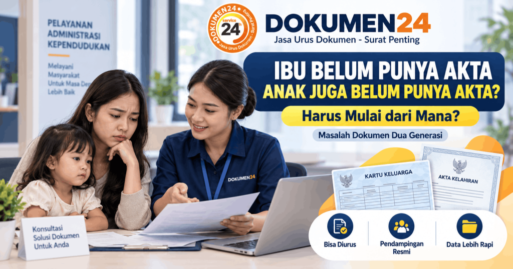 Ibu belum punya akta kelahiran dan anak juga belum punya akta serta belum masuk Kartu Keluarga