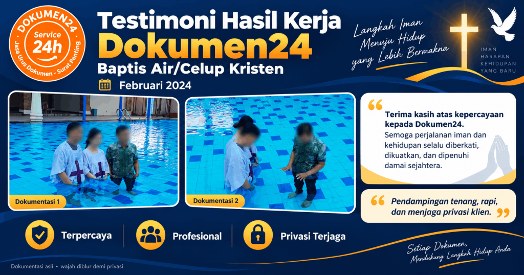 Dokumentasi baptis air celup Kristen bersama Dokumen24