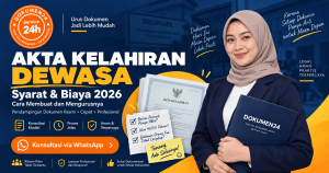 Akta kelahiran dewasa syarat dan biaya pengurusan bersama Dokumen24