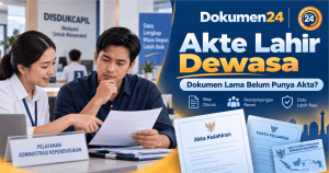 Layanan pengurusan akte lahir dewasa di Dokumen24 untuk dokumen lama yang belum memiliki akta kelahiran