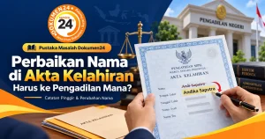 Perbaikan nama di akta kelahiran dan proses catatan pinggir melalui Pengadilan Negeri