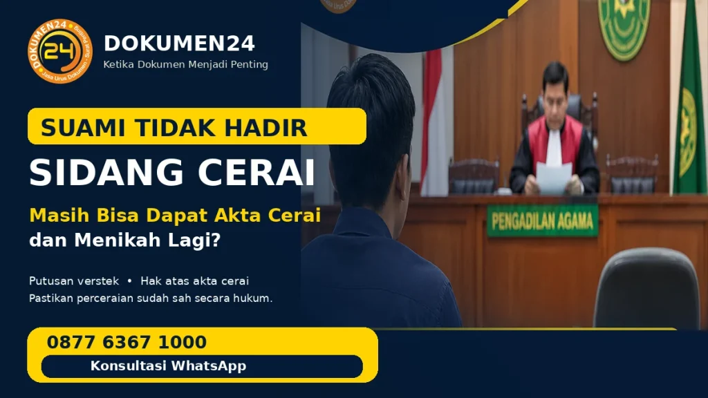 Ilustrasi suami tidak hadir sidang cerai di Pengadilan Agama, apakah masih bisa mendapatkan akta cerai dan menikah lagi.